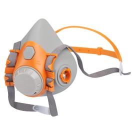 AirGuard Pro AG360 Set di protezioni respiratorie con attacco a baionetta – Cambio più veloce del filtro – EN 140 & EN 14387 – Protezione da gas, vapori e polveri sottili – Protezione arancione