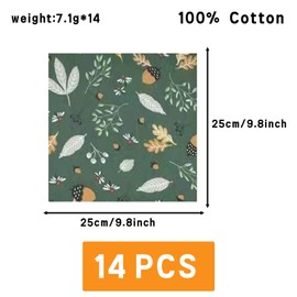 FAIRYGATE Fabric Squares 14 pcs Patchwork Cotton Craft Material Mixed Bundle Sewing Quilting Scrapbooking DIY Handmade 25 x 25 cm Crafting DIY Scrapbooking Artcraft C0416