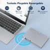 BEAUTY CHOICE Teclado Inalambrico Plegable,Teclado Bluetooth Portátil con Touchpad,Mini Teclados