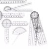 6PCS Medical Goniometer Set PVC Transparent Clear Scale Wear Resistant