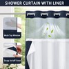 YellyHommy Stall No Hook Shower Curtain with Snap in Liner
