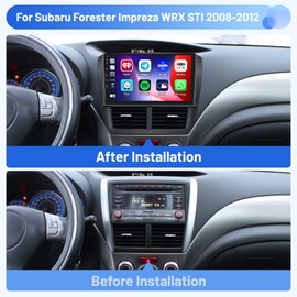 Inefala 4G 64G for Subaru Forester Impreza WRX STI 2008-2012 Radio Screen CarPlay Android 13 IPS 9" Touchscreen Car Stereo Android Auto Backup Camera Bluetooth 5.0 GPS FM RDS EQ 13UI