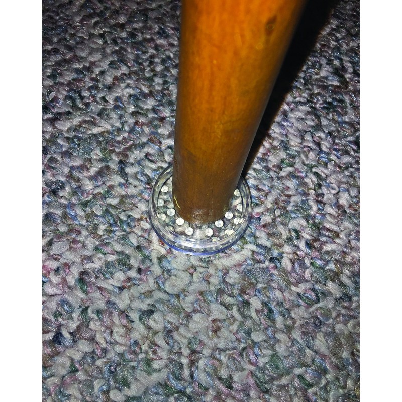 Shepherd Hardware 9082 1-7/8-Inch Spiked Furniture Cup, Clear Plastic, 4-Pack