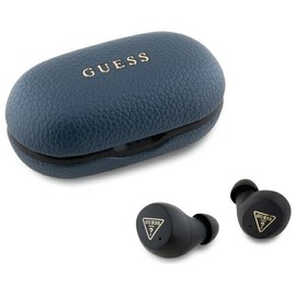 CG Mobile Guess Bluetooth Headphones TWS + Docking Station Grained Classic Logo Blue