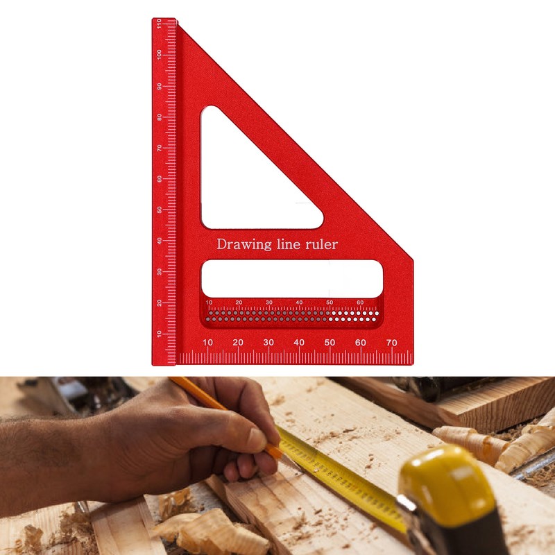 3D Multi Angle Measuring Ruler 45 90 Degree Aluminum Alloy