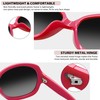 Oversized Rose Red Sunglasses Polarized, Ladies Full Coverage Sun Glasses,