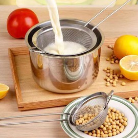 Sieves and Strainers Set Metal Sieve Stainless Steel, Fine Mesh Strainer Pack of 3 Kitchen Mesh, Sive Cooking, Flour for Baking Rust Free Seive, Dishwasher Safe SIV, Colander