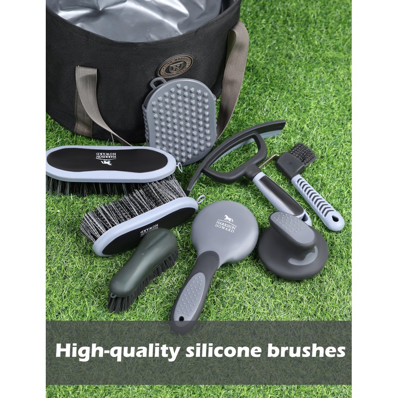 Harrison Howard Horse Grooming Kit 9-Piece Equine Care Series Horse
