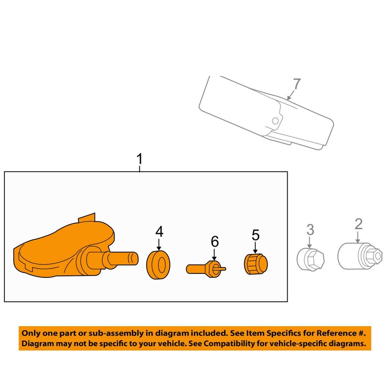 Honda Genuine 42753-TR3-A81 TPMS Sensor Assembly, Regular