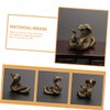 CORHAD Zodiac Snake Tea Table Ornament Sturdy Brass Statue for