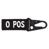 DDT Blood Type Keychain, Black, A Pos