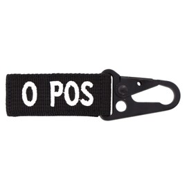 DDT Blood Type Keychain, Black, A Pos
