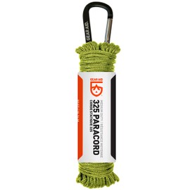 GEAR AID 325 Paracord and Carabiner, Utility Cord for Camping and Hiking,, Nav Green, 50 ft