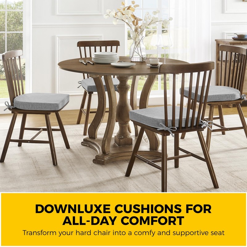 downluxe Indoor Chair Cushions for Dining Chairs, Soft and Comfortable