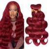 28 30 32 inch 99J Human Hair Bundles Red Body