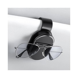 Sandfren Sunglasses Holder for Car Visor, Multi-Function Vehicle Sun Visor Eyeglasses Hanger Clip, Automotive Interior Sunglasses Mounter & Ticket Card Clip, Universal for Truck SUV Sedan