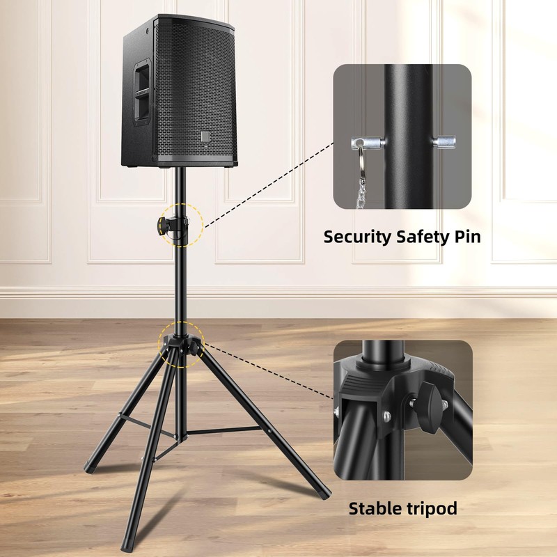 GZGDLJQ Speaker Stands Pair, Universal Speaker Tripod Stand Adjustable Height