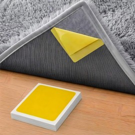 TFXXSJWY Double Sided Carpet Tape for Area Rugs, 150Pcs 4x4 in Rug Tape Grippers for Hardwood, Carpet Tile Tape Heavy Duty Anti Slip Rug Grip Tape, Residue Free