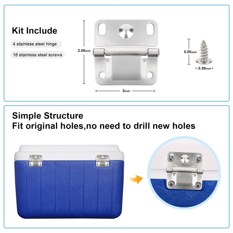 Cooler Hinge Replacement Coleman Cooler Stainless Steel Hinges 5253 6262