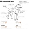 Hurtta Monsoon Coat, Dog Raincoat, Bilberry, 14 in