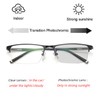 laureles Photochromic Reading Glasses for Men Business Square Metal Half
