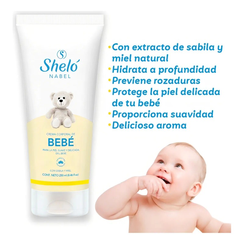 Crema Natural Corporal Hidratante Bebé Sheló Nabel