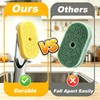 BoAn 12 Pack Dish Wand Sponge Refills Compatible with Scrub