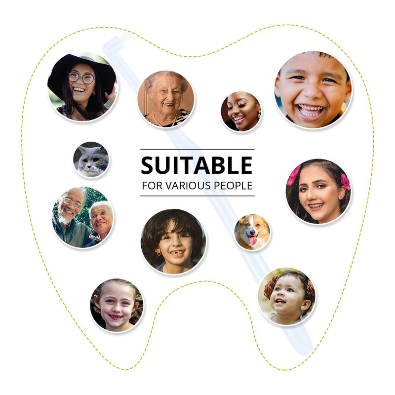 Boao 12 Pcs Tufted Toothbrush End Bulk Compact Single Tuft