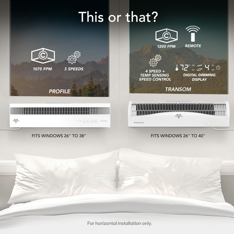 Vornado PROFILE Window Fan, Whole Room Air Circulator, Reversible Exhaust,