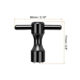 sourcing map Golf Weight Screw Wrench Tool Aluminum Alloy 5 Pin Hole Golf Club Putter Heads Wrench Replacement Putter Weight Wrench Tool for Studio Select Button Back Putter, Black