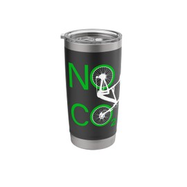 No CO2 Bike Riding Against Climate Change No Emissions MTB Stainless Steel Insulated Tumbler