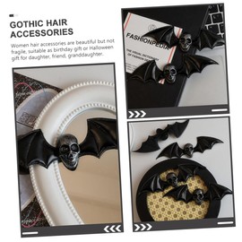 Healvian 2Stücke Goth Haarklammern Schädel Mit Flügeln Halloween Haarschmuck Für Frauen Punk Haarclips Dekorative Für Teenager Gothic