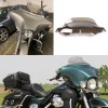 WYNMOTO Smoke 8'' Front Windshield Windscreen for Harley Street Electra
