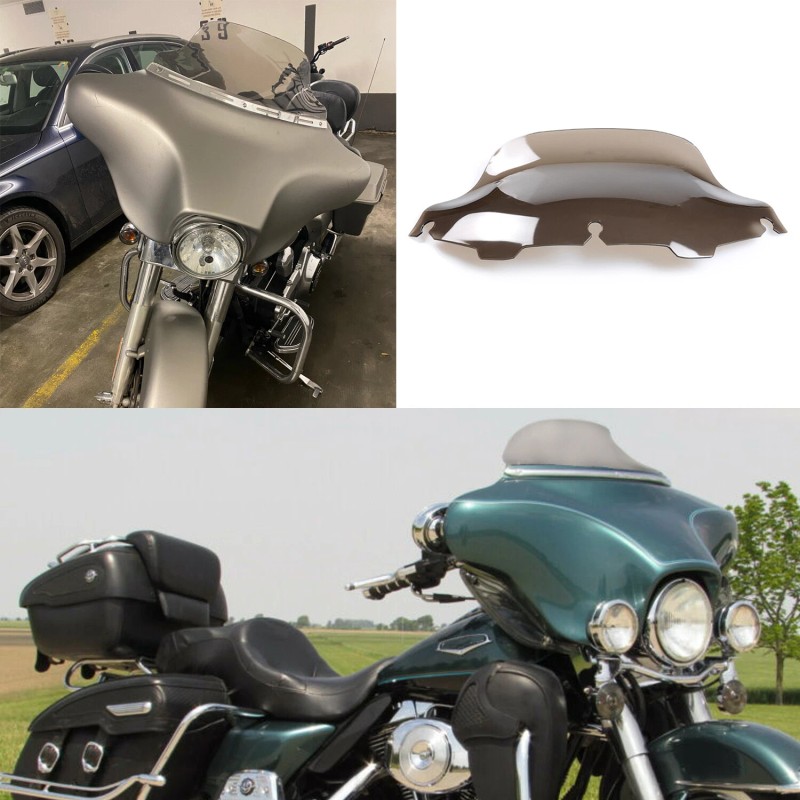 WYNMOTO Smoke 8'' Front Windshield Windscreen for Harley Street Electra