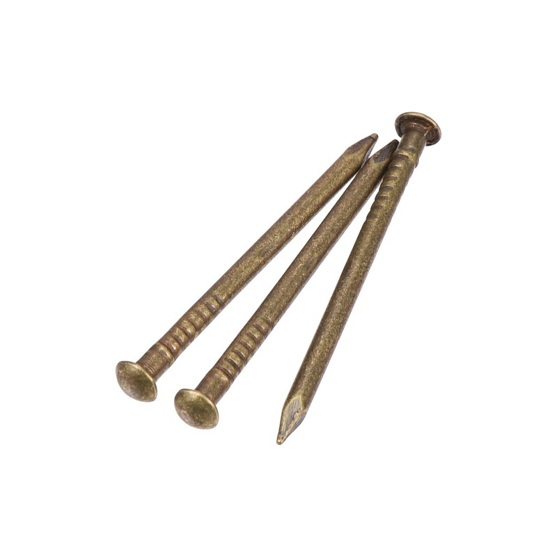 sourcing map Small Tiny Brass Nails 1.5x25mm for DIY Wooden