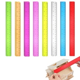 30cm Plastic Ruler Set – 30-Piece Assorted Color Dual-Scale Rulers, Centimeter & Inch Measurements, Durable Transparent Design for School, Office, and Home Use