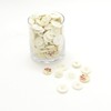 Trimz Assorted Shapes & Sizes White Plastic & Metal Button