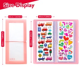 4pcs 8.4 x 18.4cm Small Stickers Storage Book, Sticker Collecting Album, Stickers Organizer Binder (Colorful)