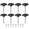 sourcing map 8pcs Tee Wing Knobs M6 x 45mm Metric