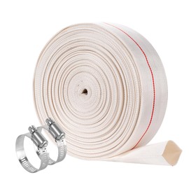 Eastrans 4IN x 65.6FT Pool Backwash Hose,Heavy Duty Flat Discharge Hose,Drain Hoses for Swimming Pool,Pool Filter Hose with 2 Clamps,Weather and Burst Resistant
