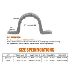 30Pcs Electrical Conduit Clamp 2 Holes U Shape Plastic PVC Flex Electrical Conduit Strap Clamp Fittings for Fastening Conduits, PVC Pipes, Cables, Rods, Hoses (3/4 inch)