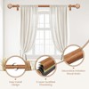 TKZTKZ Wood Curtain Rods for Windows 66-120" 2 Pack:Boho Farmhouse