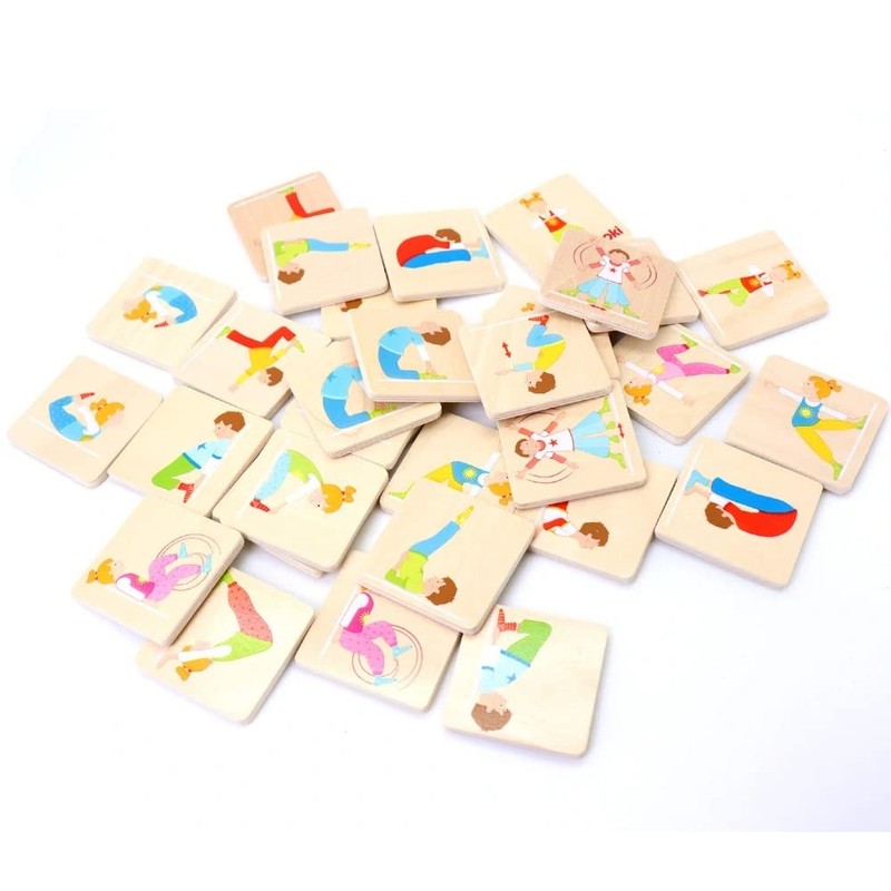 Goki 56647 Memo Gymnastics Exercises Skill Games, Colourful
