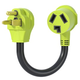 AOWEITOUR 240V NEMA 6-50P to NEMA 10-30R, 30 Amp 3 Prong Male Plug to 3 Prong Female , Welder Dryer Power Cord Adapter,STW 10 AWG(1FT)