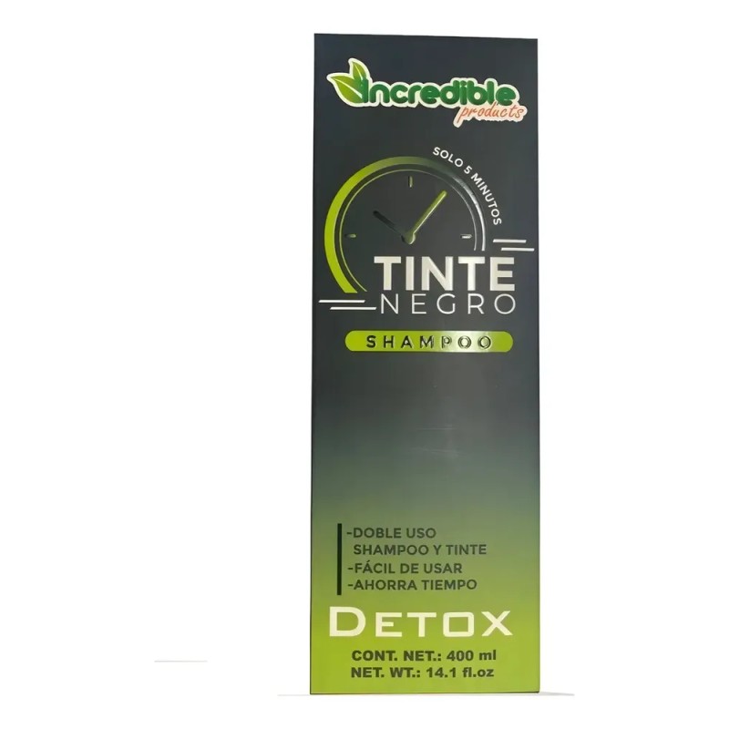 Shampoo Para Canas Con Tinte Para Cabello Color Negro 2