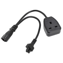 IEC320 C14 Male to C5 and  Female Power Cord C14 to C5 and  Y Spliter Power Cord Adapter Cable 12.6in