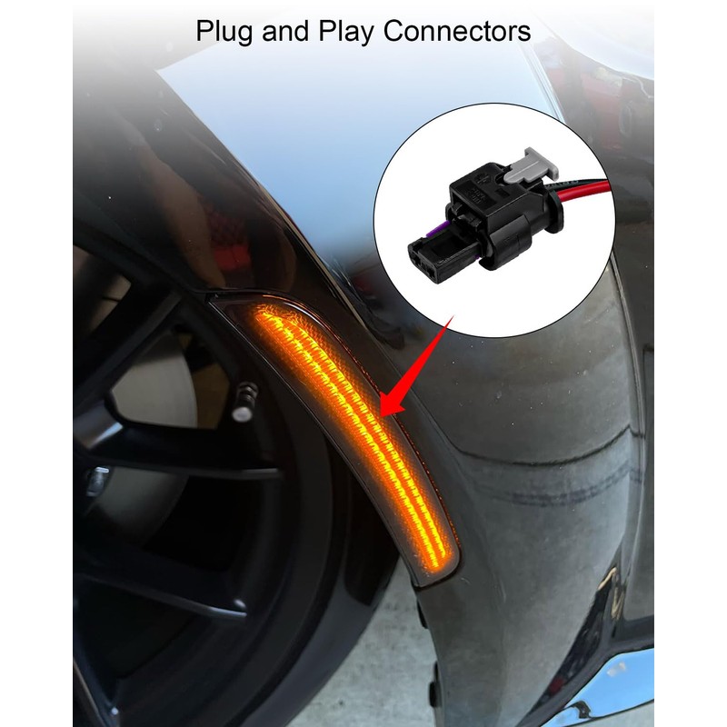 1PCS Side Marker Light Connector Compatible with Dodge Charger 2015-2022,