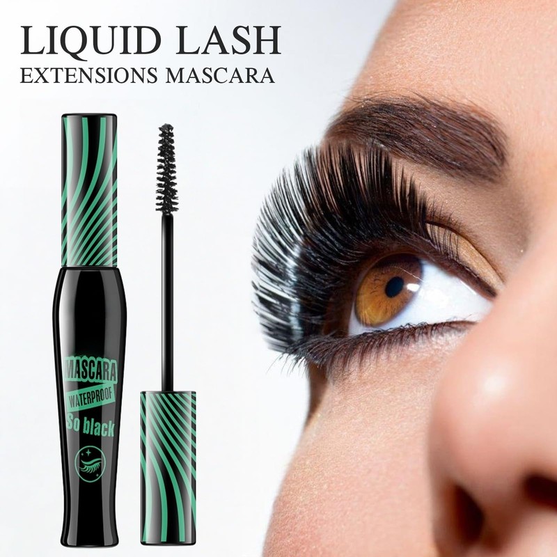 3pcs(Green) False Lash Effect Mascara Set,Primer Waterproof Mascara,Tubing Mas/cara,Volume Effect