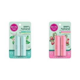 eos. Organic Stick Lip Balm Sweet Mint Certified Organic & 100% Natural 014 oz + Organic Stick Lip Balm Strawberry Sorbet Certified Organic & 100% Natural 014 oz