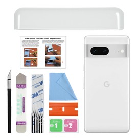 GREEN FUSION Compatible with Pixel 7 Upper Back Glass Replacement, Top Rear Glass Cover for Pixel 7 (Top Section), Includes Repair Tools & Instruction, Snow